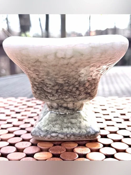 🪴 Vintage Ceramic Green Footed Planter (Possibly Unstamped McCoy), c. 1950-60 - Picture 2 of 10